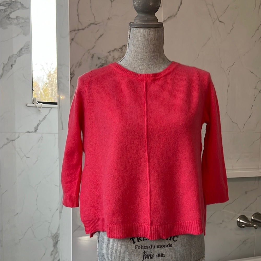 Bright Coral Cashmere Sweater